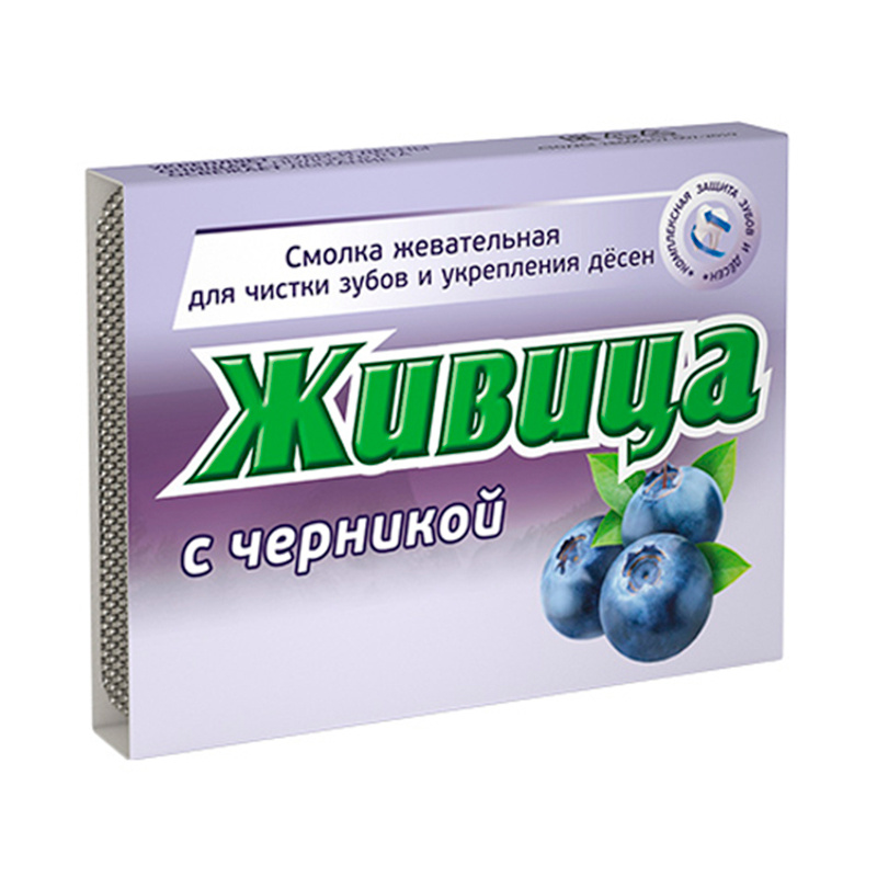 Алтайский нектар "Живица с черникой", смолка жевательная для чистки зубов и укрепления десен, (1 блистер #1