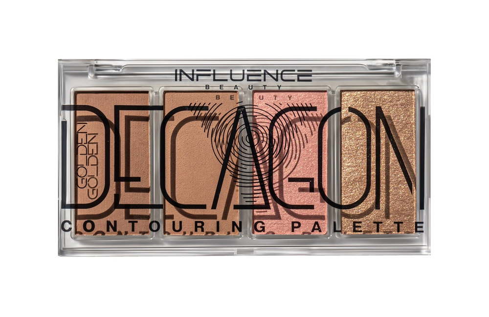 INFLUENCE BEAUTY Палетка контуринга лица Golden decagon со схемой золотого сечения, 8 г  #1