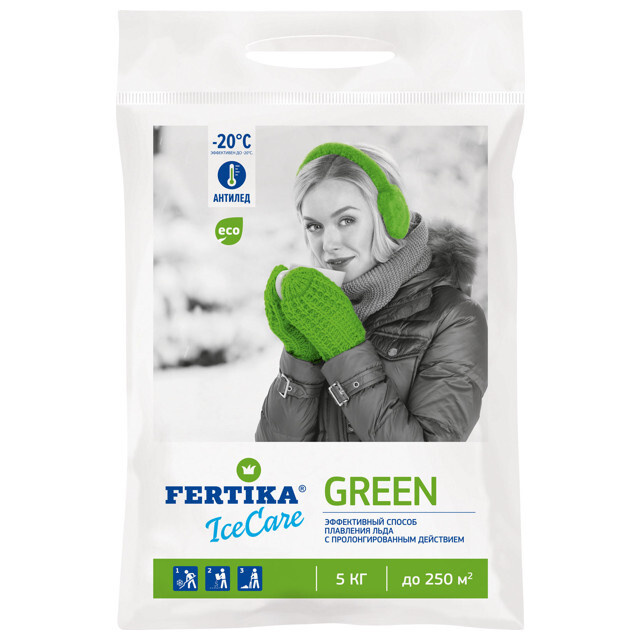 Реагент противогололедный FERTIKA IceCare GREEN 5кг #1