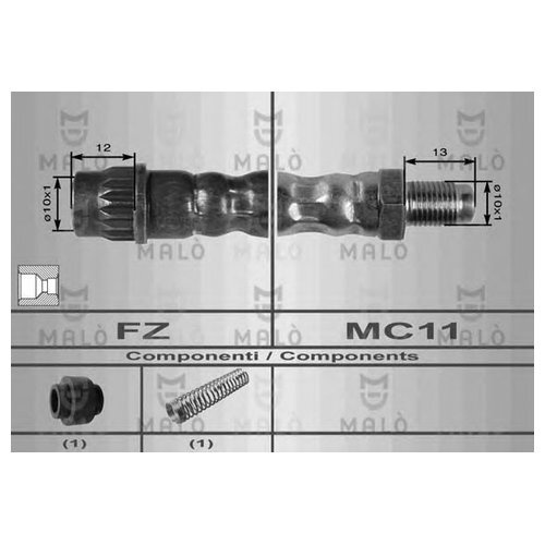 MALO Трубки тормозные, арт. 8577, 1 шт. #1