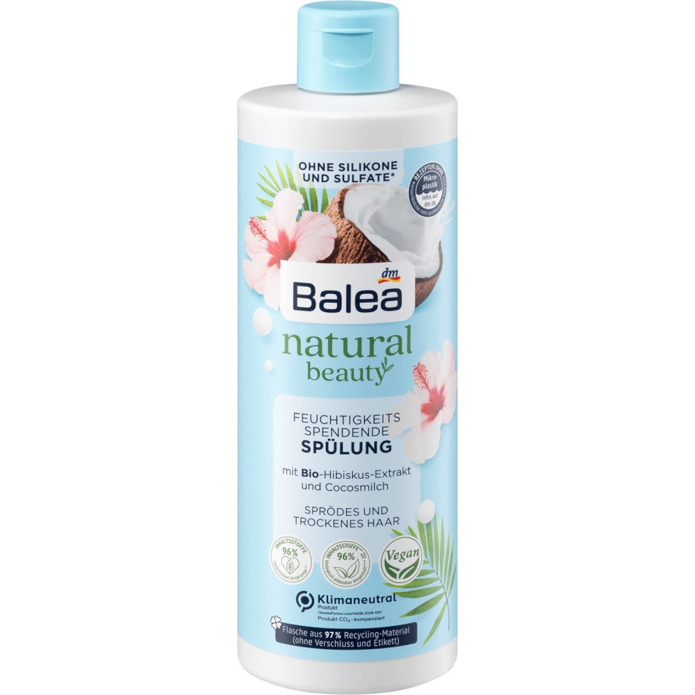 Balea Кондиционер для волос Natural Beauty Bio, с органическим экстрактом гибискуса и кокосовым молоком, #1