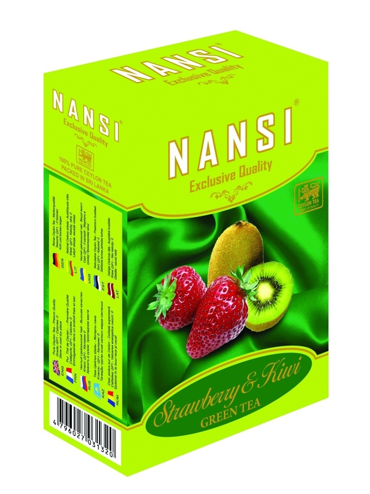 NANSI /  Зелёный чай " НАНСИ "  клубника с киви 100 грамм #1