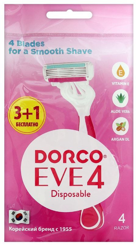 Dorco Станок для бритья женский Eve 4 Shai одноразовый FRA200 4шт #1