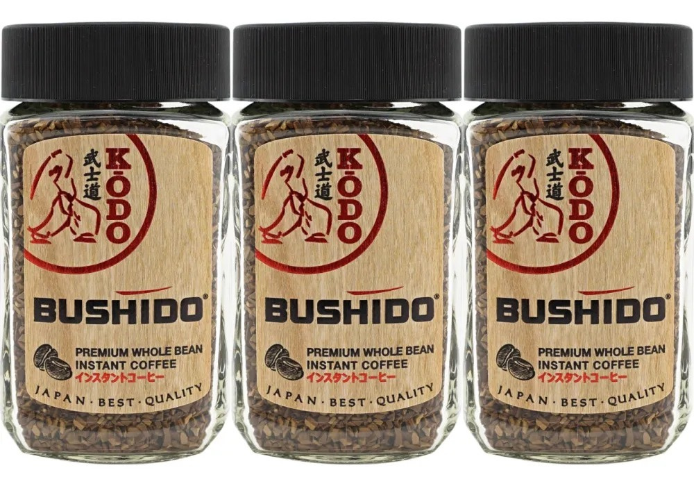 Кофе Bushido Kodo молотый в растворимом, 95г 3 банки Швейцария  #1