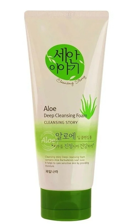 Welcos, Пенка для умывания лица Cleansing Story Foam Cleansing (Aloe) 120гр #1