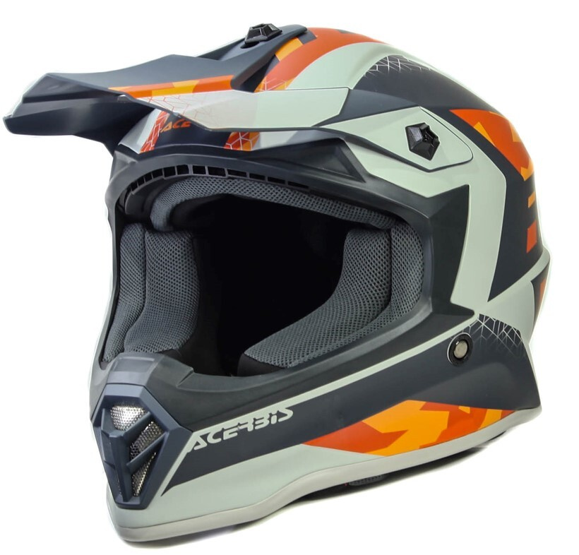 Детский мотошлем ACERBIS Impact Steel Junior Helmet, Orange/Grey (размер S) #1