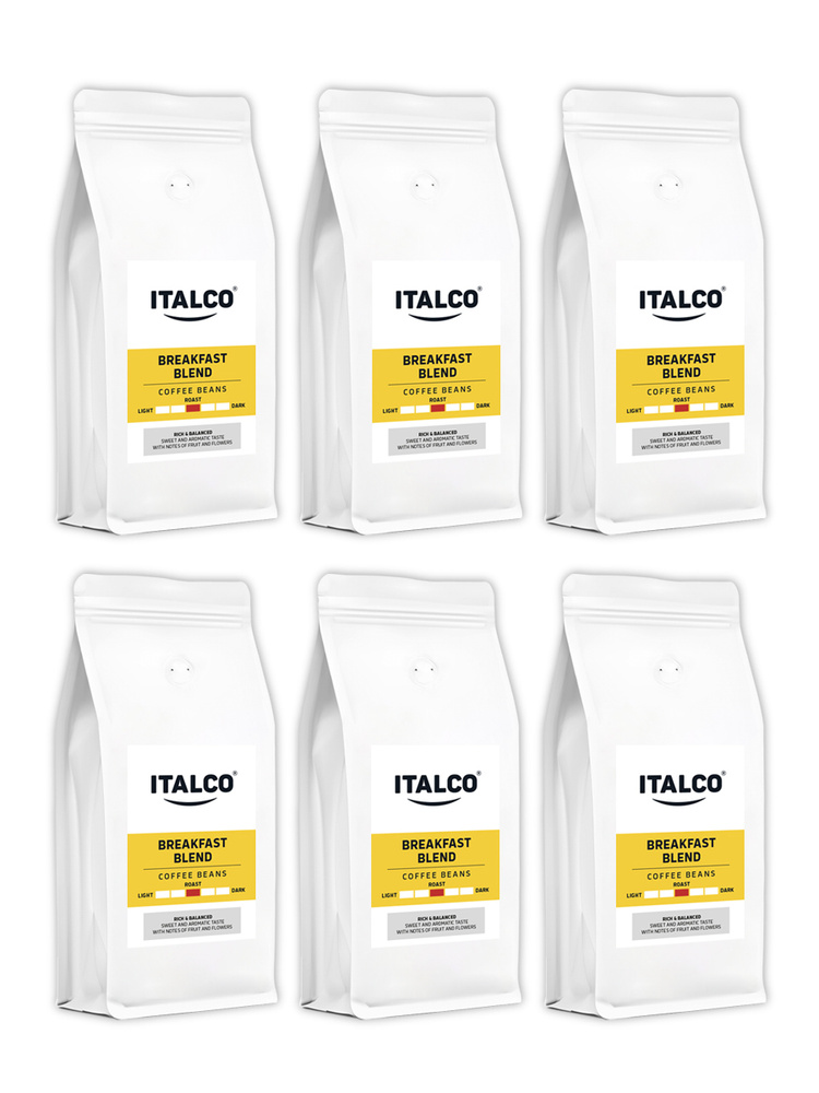 Кофе в зернах Italco Breakfast Blend 1 кг, набор из 6 штук #1