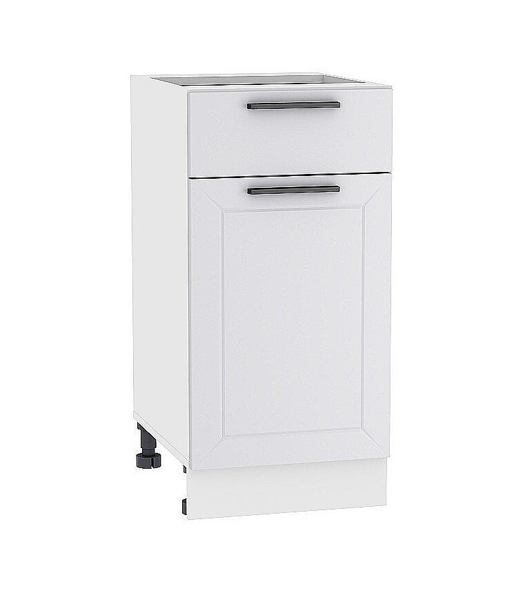 Шкаф кухонный напольный Полюс 40 см. с ящиком, МДФ Soft-touch светло-серый  #1