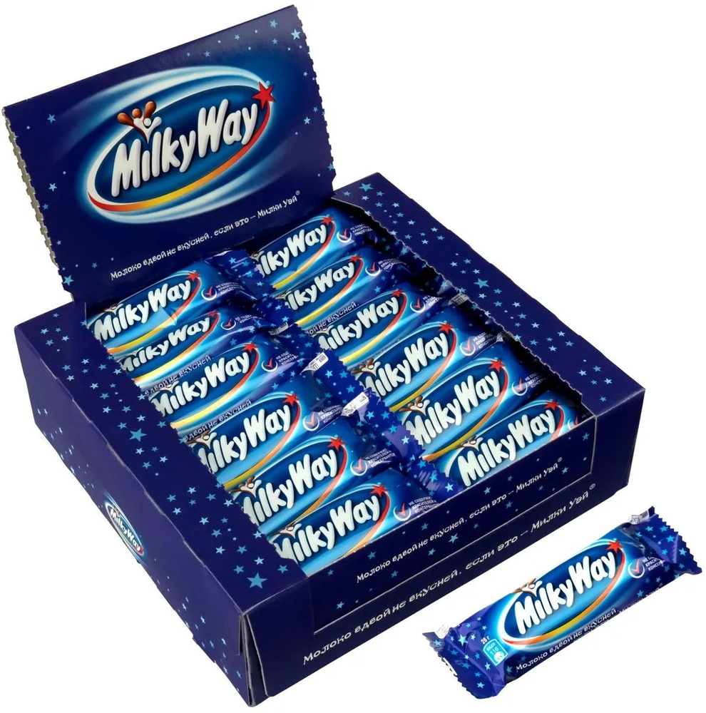 Milky Way / Милки Вей шоколадный батончик, Суфле, Шоубокс, 26гр*36шт.  #1