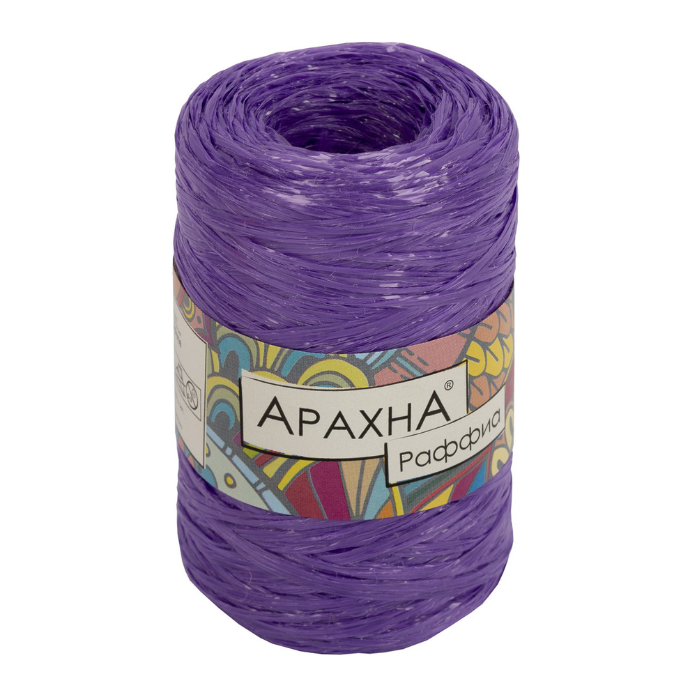 Пряжа Arachna "Raffia" 100% полипропилен 5 шт. х 50 г 10 г 200 м 12 м №29 сиреневый  #1