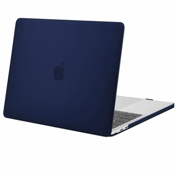 Пластиковая накладка для Macbook Pro 13 2020-2016 Hard Shell Case Темно-синяя  #1