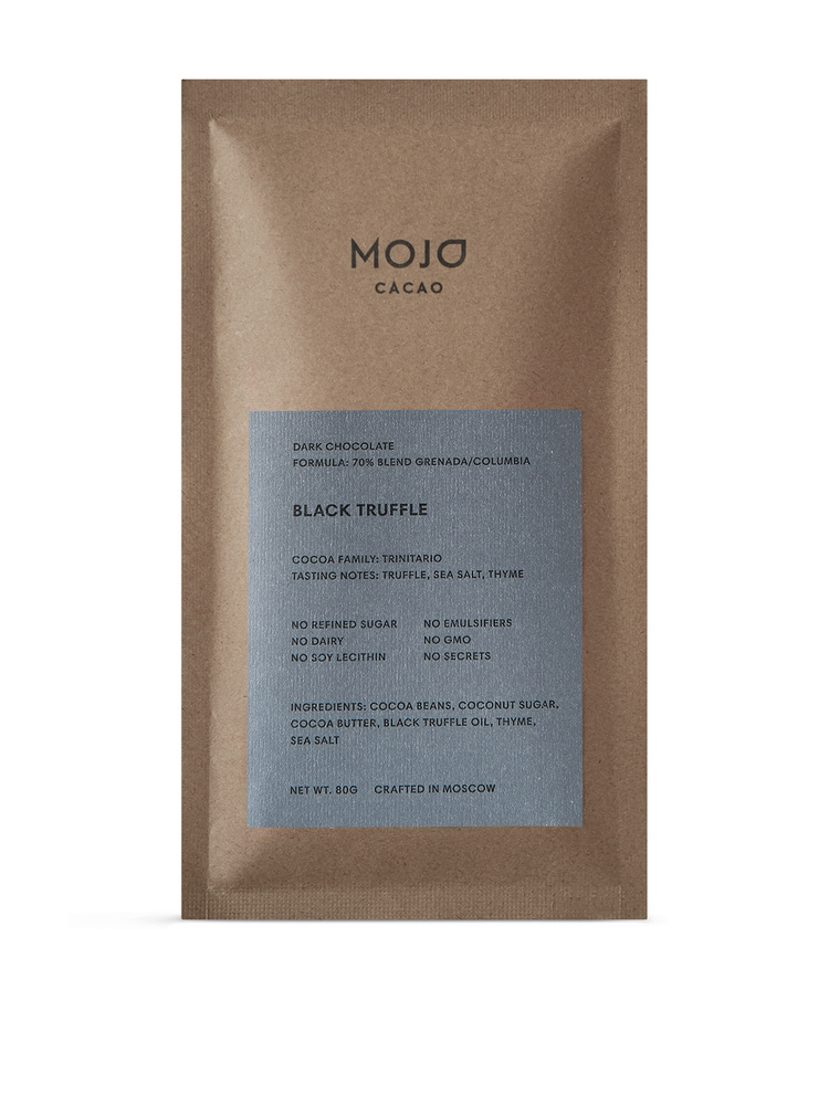 Mojo Cacao l 80г black truffle l 70% горький шоколад l без глютена l без гмо l без лецитина  #1
