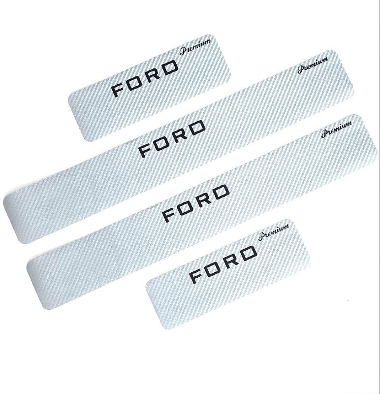 Защитные наклейки на пороги / защитные накладки на пороги FORD FOCUS 2 (серый цвет)  #1
