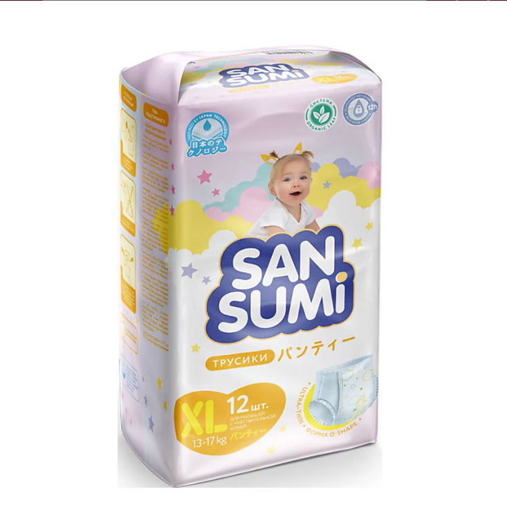 Подгузники-трусики детские Sansumi, размер XL (13-17 кг), 513 г #1