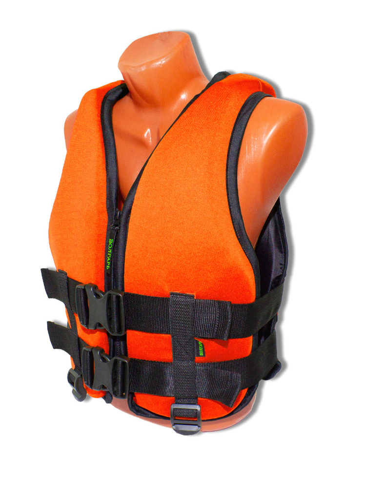 Спасательный неопреновый жилет Таймень / жилет для sup, вейкбординг, гидроцикл, разм. L, 60-80 кг, оранжевый, #1