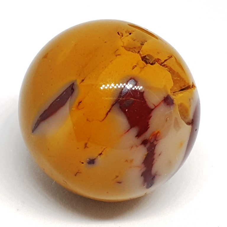 Шар из моокаита (мукаита, австралийская яшма) 25-29,9 мм, желто-коричневый, природный камень минерал, #1