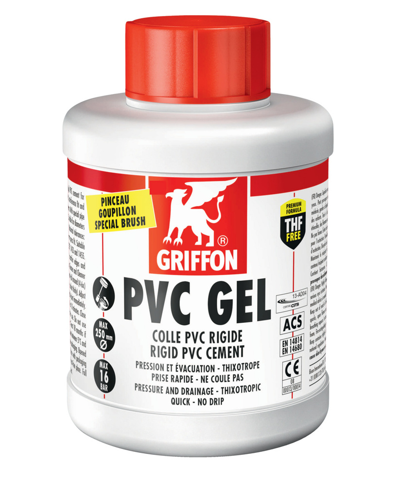 Клей для труб и фитингов из ПВХ Griffon PVC GEL 500 ml. #1