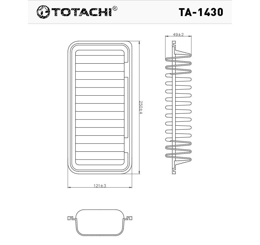 TOTACHI Фильтр воздушный арт. TA1430 #1