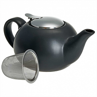 Чайник заварочный керамический 750 мл с фильтром черный #1