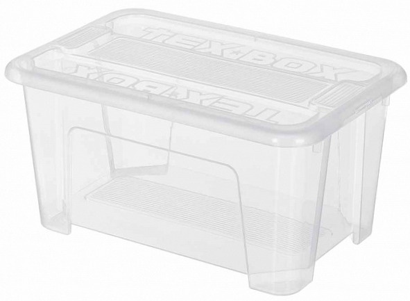 Ящик для хранения Бытпласт Econova Tex-Box пластик прозрачный 280х183х140мм объем 4.5л  #1