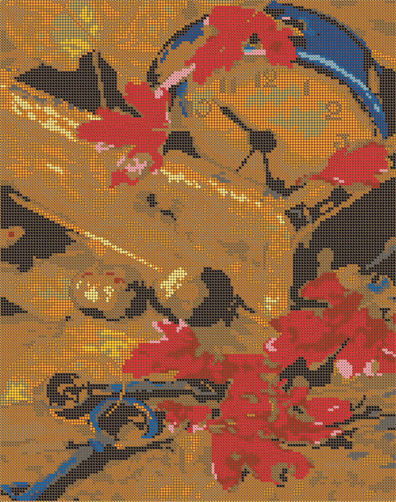 Набор для вышивания бисером Тайвань, картина Вышивочка "Время осени" 30х38, хобби, все для рукоделие #1