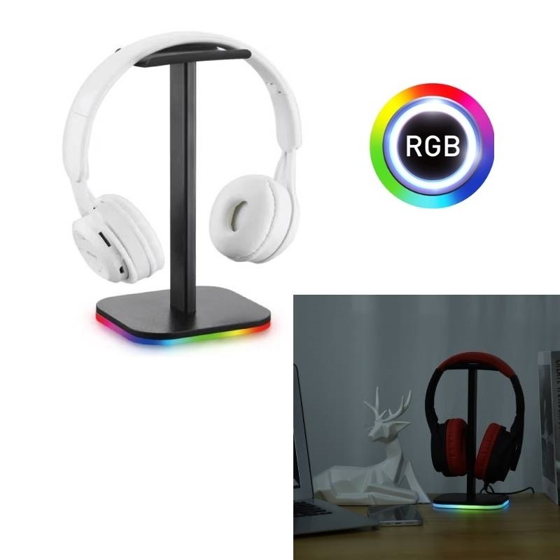 Подставка для наушников игровых с RGB подсветкой, держатель игровой гарнитуры  #1