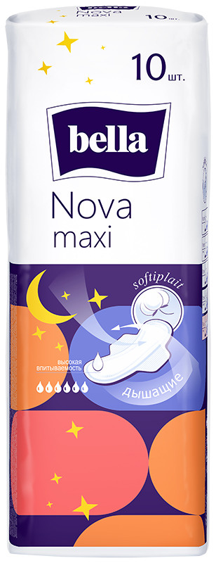 Прокладки женские bella Nova Maxi ночные удлиненные, 10 шт. #1