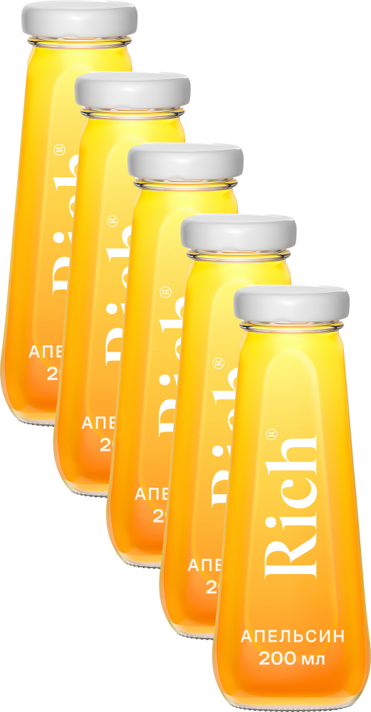 Сок Rich апельсиновый 200 мл в упаковке, комплект: 5 упаковок  #1