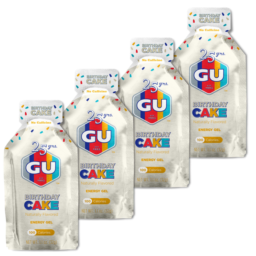 Энергетический гель GU ENERGY GU ORIGINAL ENERGY GEL no caffeine 4 стика x 32 г, Праздничный торт Энергетический #1