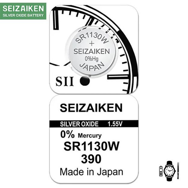 seizaiken Батарейка 389, 390 (SR54, SR1130), Ag2O (оксид-серебряный) тип, 1,55 В, 1 шт  #1