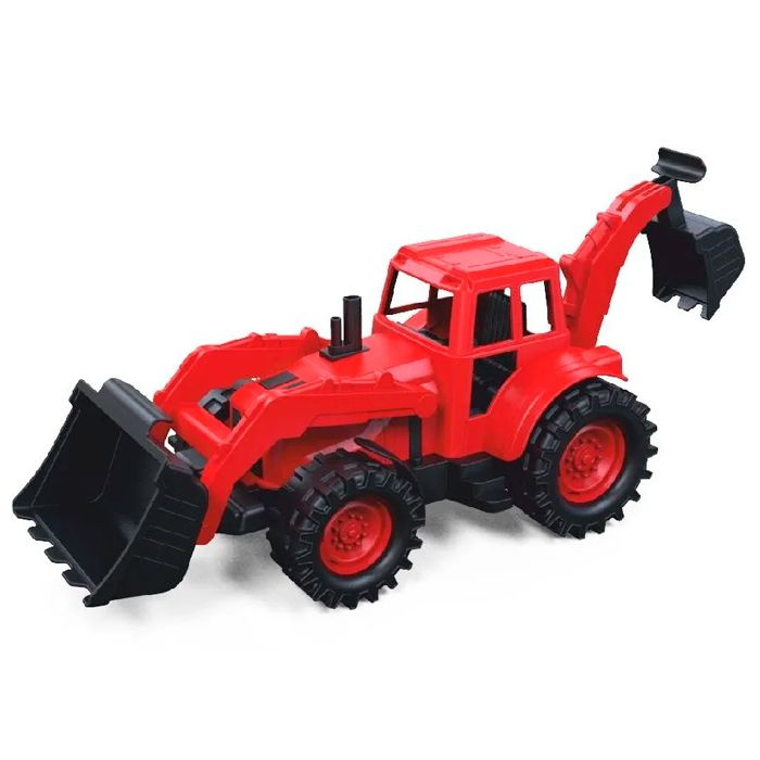 Трактор полной комплектации 28 см красно-черный, универсальный  #1