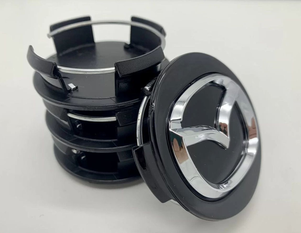 Колпачки заглушки на литые диски Мазда 57/50 ( BBM237190 ) Black, 1 шт.  #1