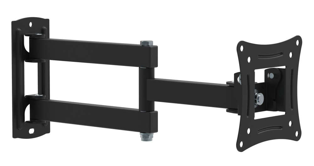Кронштейн для телевизора Buro FL2S черный 15"-29" макс.12кг настенный поворотно-выдвижной и наклонный #1