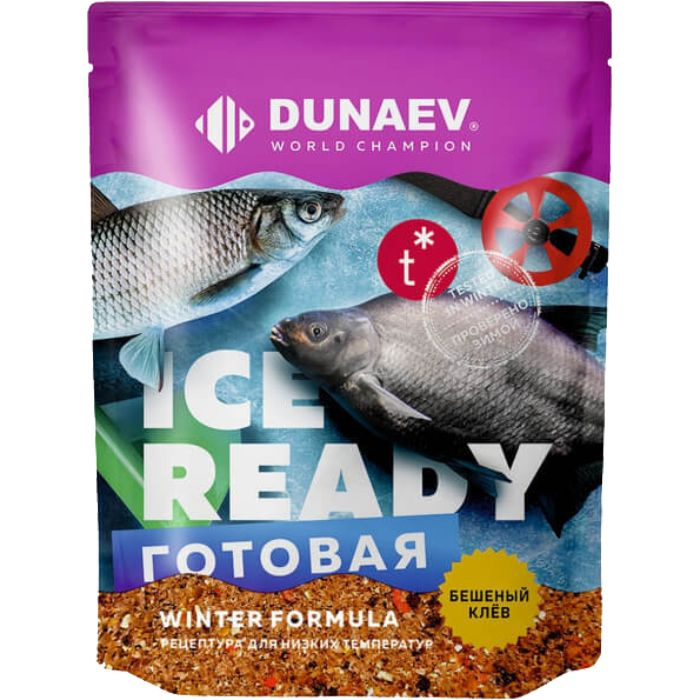 Прикормка натуральная зимняя Dunaev ICE READY Лещ 0.75 кг / Принадлежности для рыбалки / Прикормка Дунаев #1