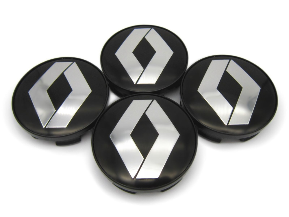 Колпачки, заглушки на литые диски СКАД Рено черный, 56/51/12 мм, комплект 4 шт.  #1