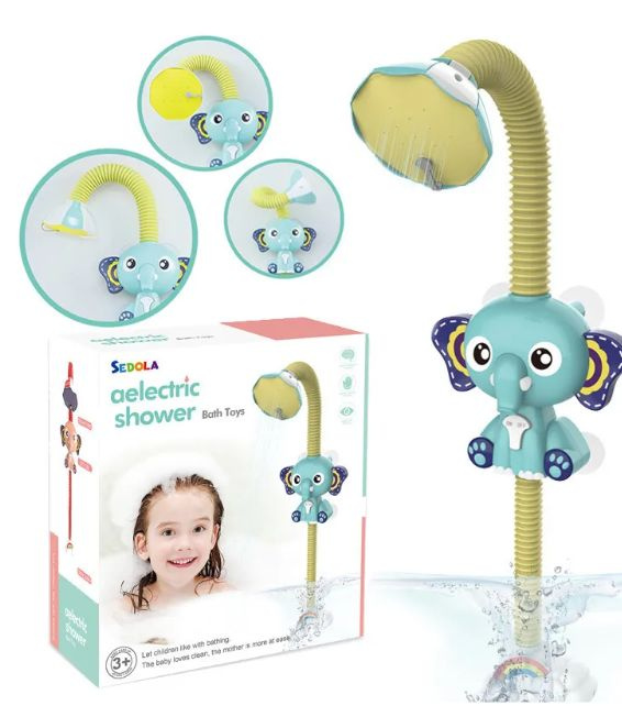 Игрушка для купания/душ слоник на присосках для ванной #1