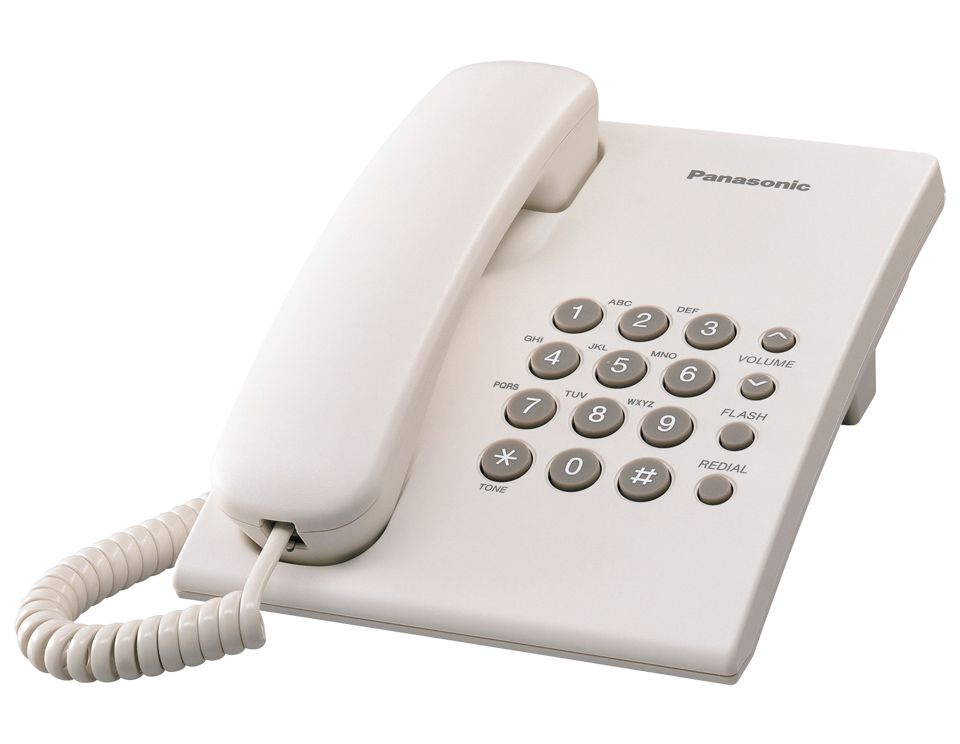 Телефон PANASONIC KX-TS2350RUW, белый, повторный набор, тональный/импульсный режим  #1