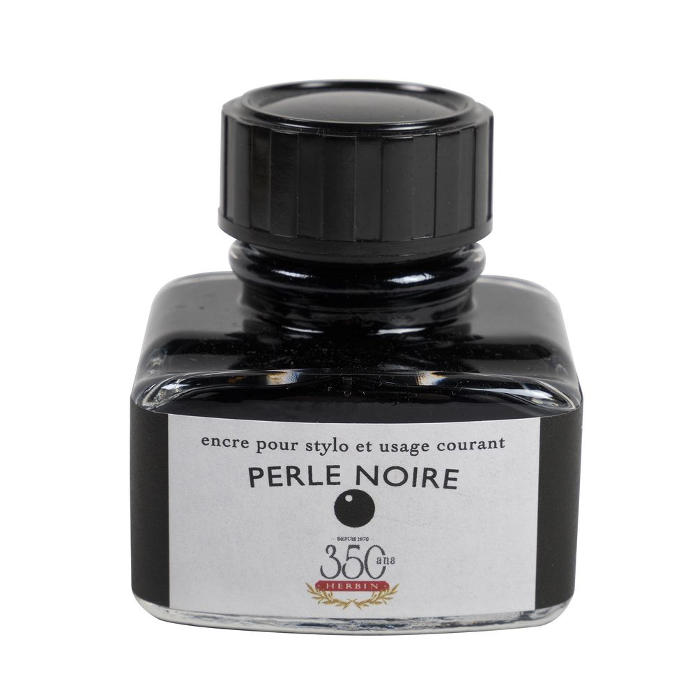 Чернила в банке Herbin, 30 мл, Perle noire Черная жемчужина #1