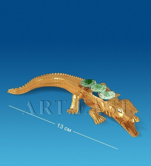 AR-3788/ 1 Фигурка Крокодил с цветными кристаллами (Юнион) #1