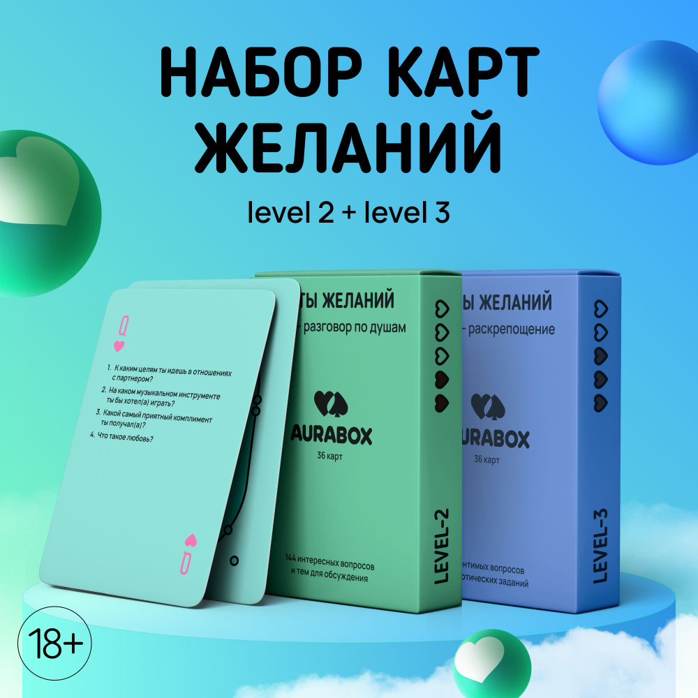 Игровой набор из 2-х колод для сближения и флирта с партнером, романтика и общение в игре. Игровая колода #1