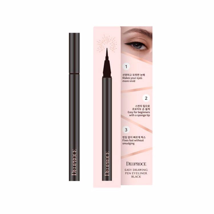 Deoproce Подводка-линер для глаз Easy Drawing Pen Eyeliner Black #1