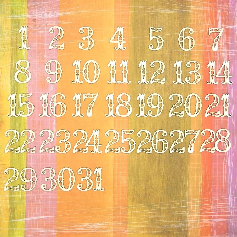 Чипборд 181 - Цифры для календаря #1