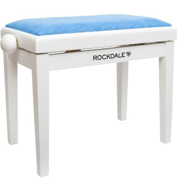 Банкетка для пианино Rockdale RHAPSODY 131 SV WHITE BLUE #1