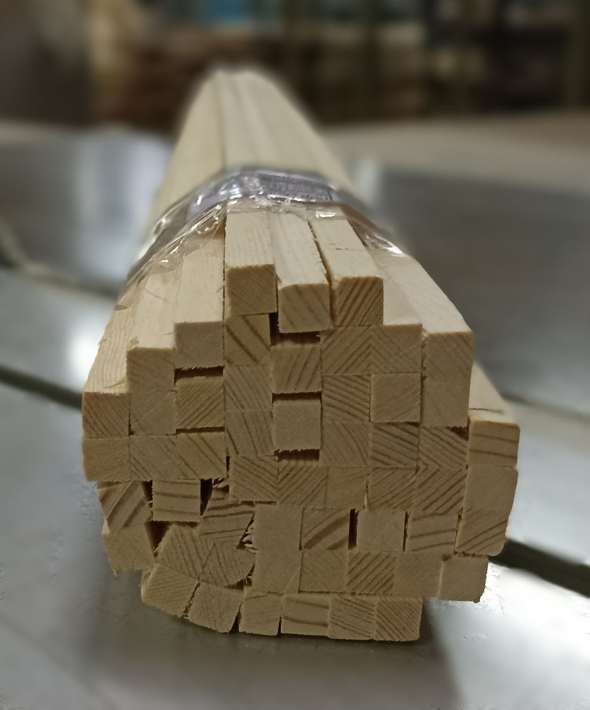 Рейка, штапик деревянный квадратный 10*10*1300, комплект 50 шт  #1