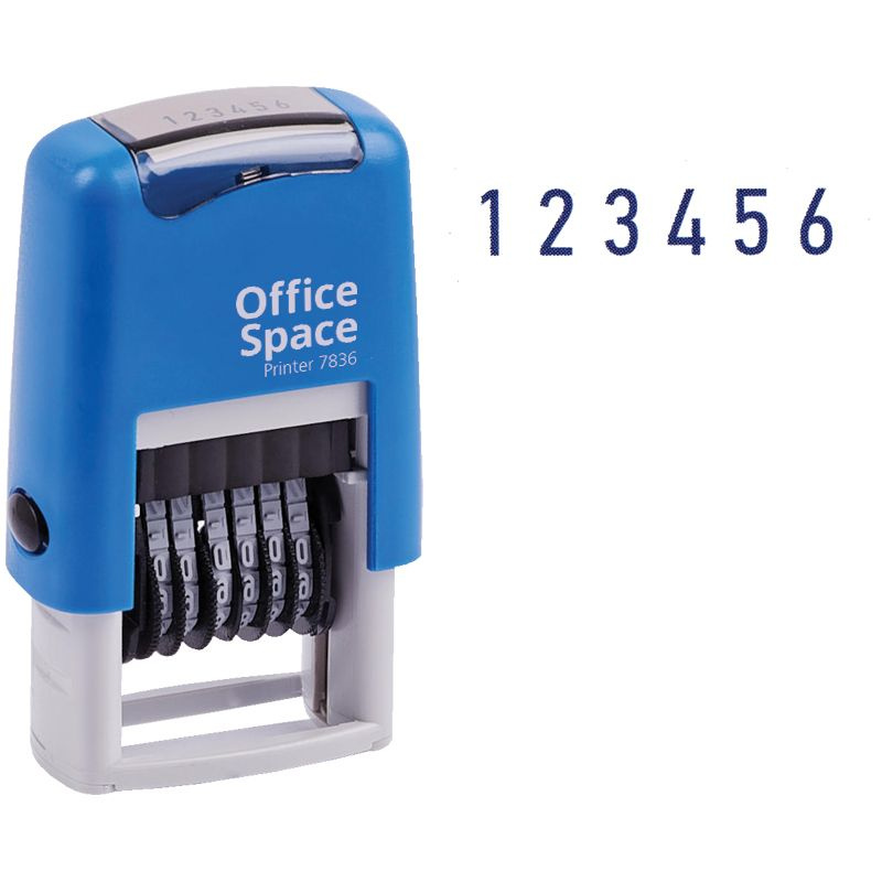 Нумератор мини автомат OfficeSpace, 3мм, 6 разрядов, пластик #1