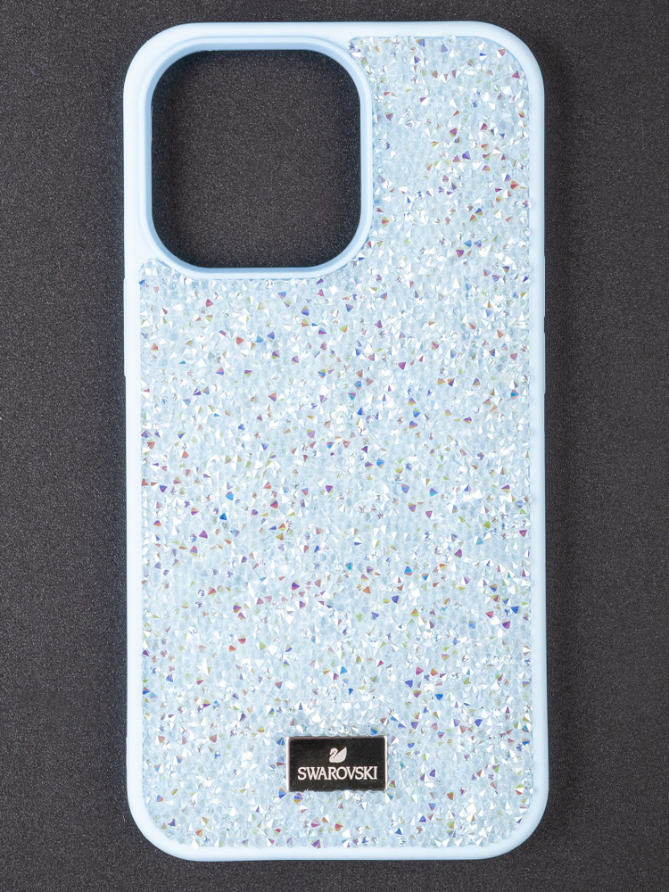 Чехол Swarovski для iPhone 13 Голубой #1