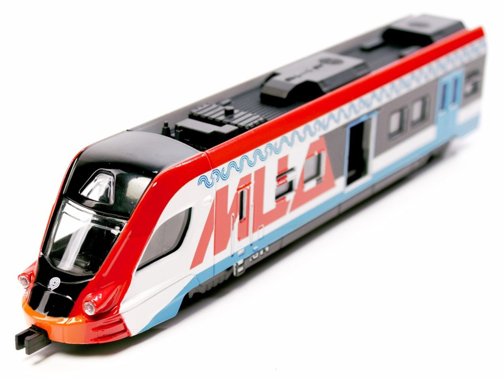 Металлическая модель пассажирского поезда Иволга МЦД, 21.5 см., свет и звук  #1