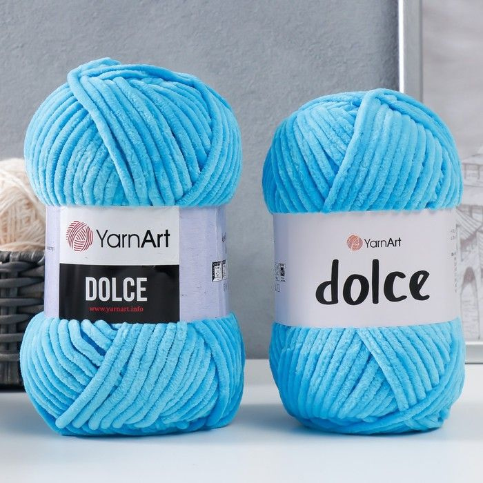 Пряжа для вязания YarnArt "Dolce" 100% микрополиэстер 120м/100гр, 758 тёмно-голубой  #1