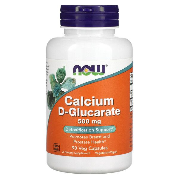 D-Глюкарат кальция NOW Calcium D-Glucarate 500 mg 90 veg caps #1