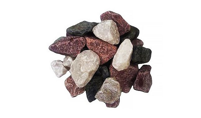 Камни для бани МИКС (кварциты, габбро-диабаз, порфирит) ведро 20 кг.  #1